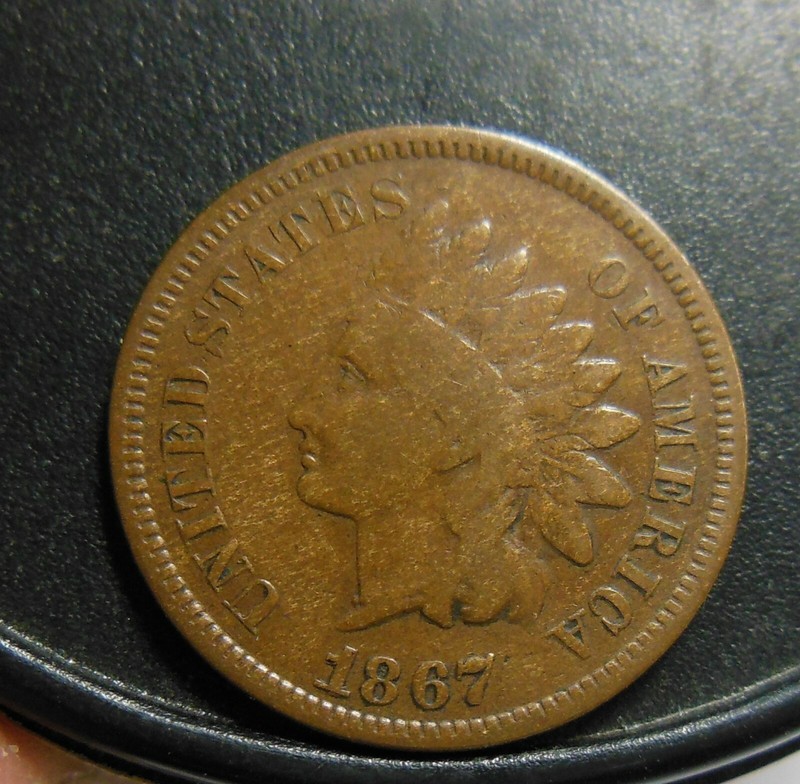 1867  INDIAN HEAD PENNY,  RPD FS-01-1867-302, SNOW 4, NICE COIN 