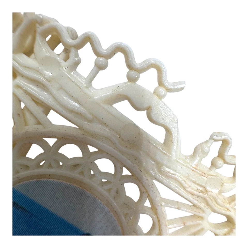 Винтажный сувенирный вентилятор Napoule Côte DAzur сцены сложный дизайн ЧИТАЙТЕ - Изображение 4 из 4