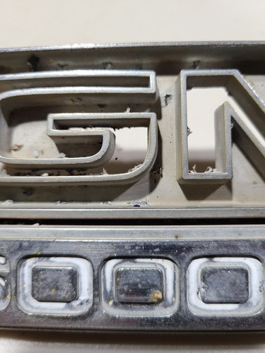 Vintage 1979 GMC 6000 V-Eight V8 Emblem Badge Script Trim Metal Chrome Rare OEM - Picture 8 of 17