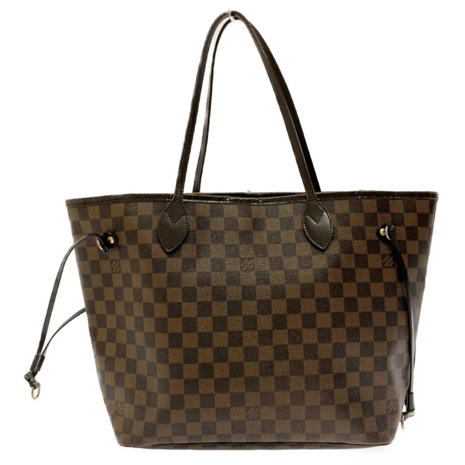 junk】 LOUIS VUITTON N51105 Damier PVC Neverfull MM Shoulder Bag Brown 1...  | eBay