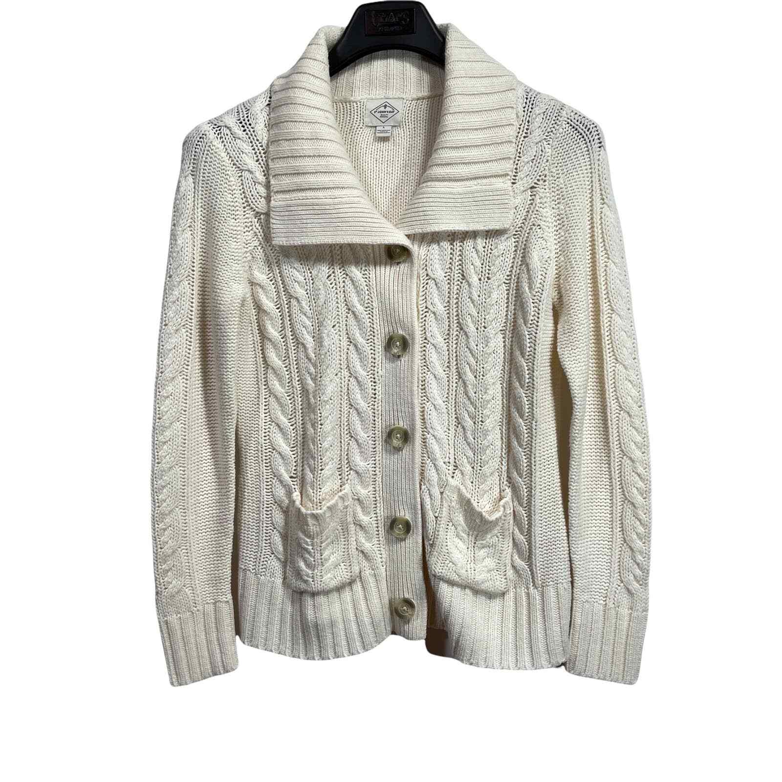 ST. JOHN'S BAY Womens Size Large Cream 