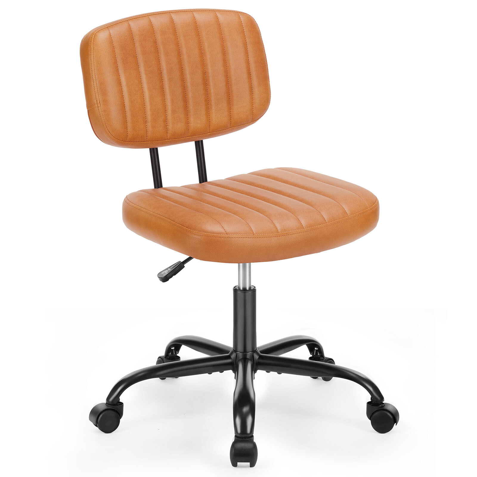 With Pu Leather Swivel Chair Small Chair With Wheels