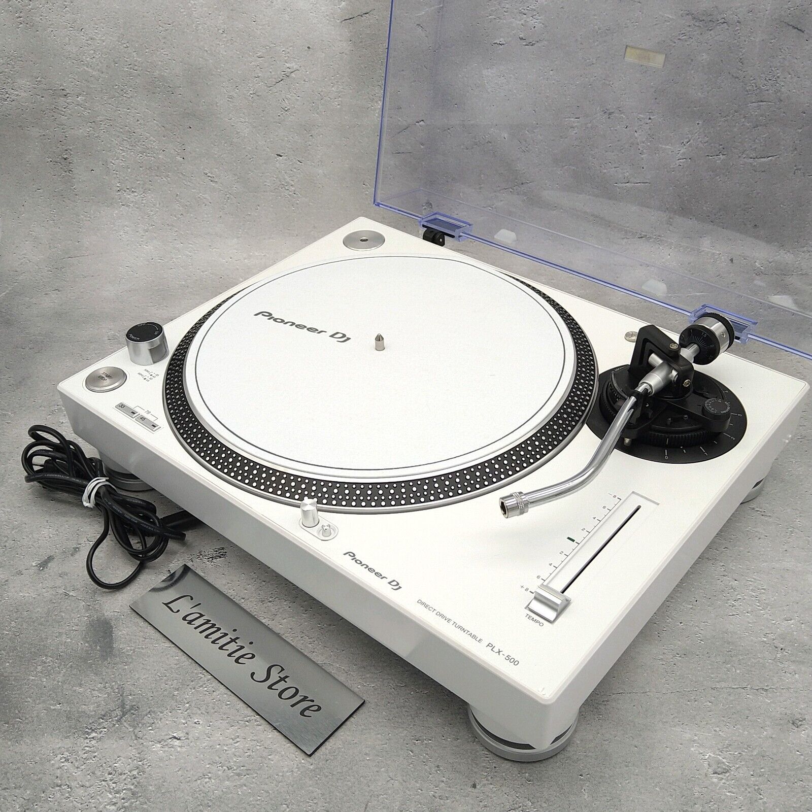 Pioneer DJ PLX-500-W Giradiscos de tracción directa (Blanco)