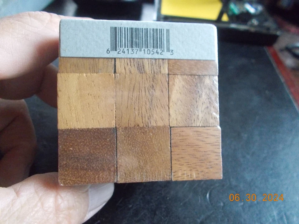 2 Wooden Cube Puzzles: Serpent Cube (new) and Puzzle inside a Box, see photos - Image 3 of 4