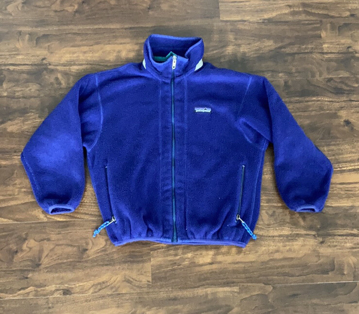 【USA製】90s Patagonia フリース キッズXL（女性M） Vintage Patagonia Kids Purple Fleece Jacket Size 8 Made In