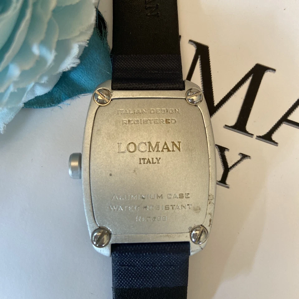 Reloj deportivo Locman R 488 esfera azul correa de cuero caja de aluminio caja Italia Foto 2 de 4