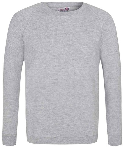 AWDis Academy Kids Girls Boys Childs Plain Sweatshirt School Jumper - Picture 5 of 13