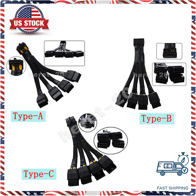 GPU RTX4090 RTX4080 series 4x8pin PCI-e to 16Pin (12+4) PCI-e 5.0 12VHPWR Cable