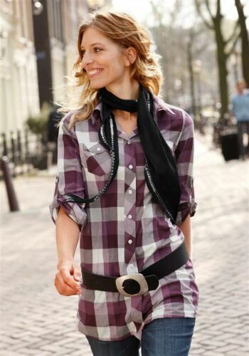 Plaid Purple Tops & Shirts for Women