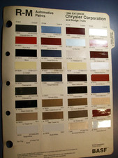 1988 Chrysler Plymouth Dodge truck car auto RM Inmont paint chips set