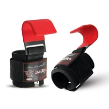 Weight Lifting Metal Hooks Wrist Support Strap Fitness Heavy Bars Grips Gym Wrap