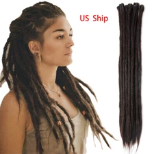 US Handmade Dreadlocks Extensions Single Ended Dreads Crochet Braids Hippie Locs