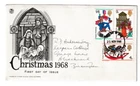 25/11/1968 UK GB FDC - Christmas - Mary, Joseph and Jesus - Birmingham FDI P/M