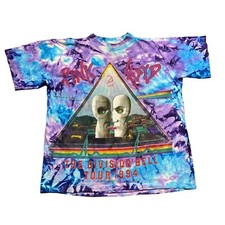 Vintage Pink Floyd Tie Dye 1994 Division Bell Tour T-Shirt RARE Sz L/XL