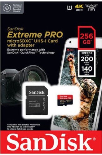 SanDisk Extreme PRO 32Go 64Go 128Go 256Go MicroSD Carte mémoire V30 A2 4K FR - Photo 5 sur 9