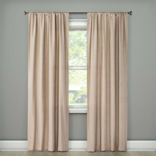 Light Filtering Twill Curtain Single Panel Room Essentials 42" x 84" Tan Beige