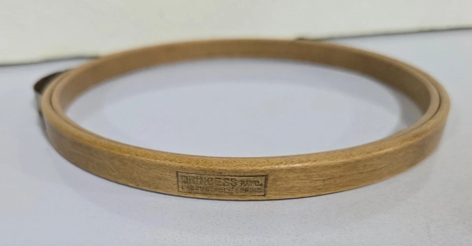 Antique Princess Embroidery Hoop 6" Round Wood Adjustable Metal Spring Tension - Image 3 of 4