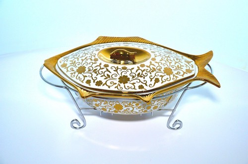 "GOLDENE FISCH" Casserole Bräter Schmortopf Topf 2L. auf Warmhalteplatte GELA24 - 第 1/1 張圖片