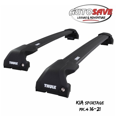 Thule WingBar Edge Black Aluminium Roof Bars for Kia Sportage