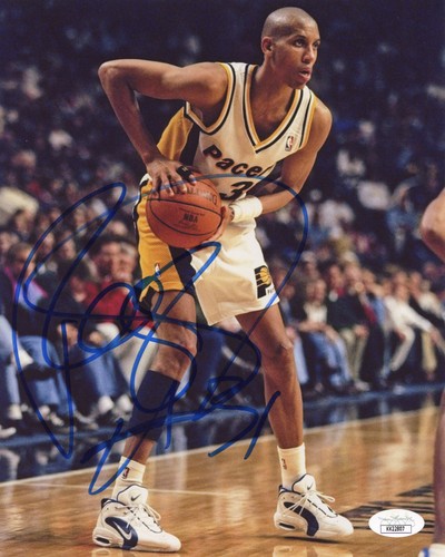 Reggie Miller Signed Autographed Indiana Pacers 8x10 Photo EXACT Proof JSA - Picture 2 of 5
