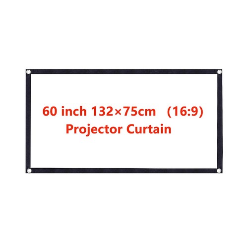 84 100 120 Inch 16:9 3:4 Projector Screen Curtain HD Display Screen Home Cinema - Photo 16/23