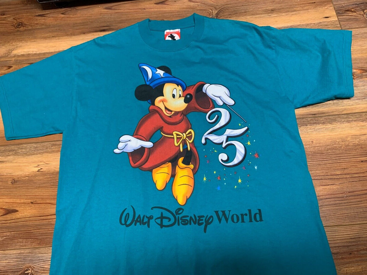 VTG 1996 Walt Disney World 25th Anniversary USA made Mickey Mouse