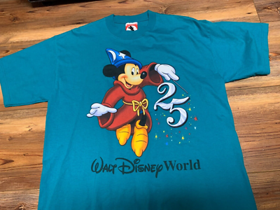VTG 1996 Walt Disney World 25th Anniversary USA made Mickey Mouse