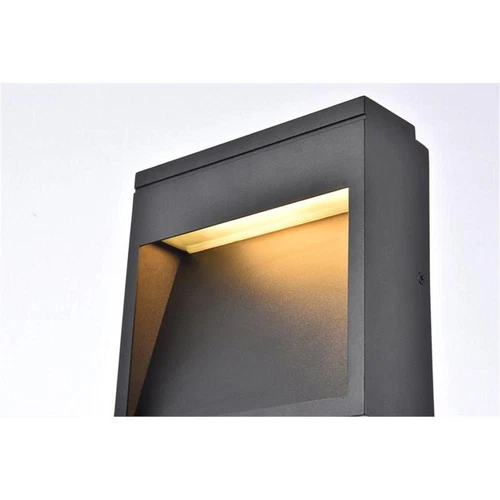 Living District Raine 1-Light Aluminum LED Wall Sconce in Black - Picture 4 of 6