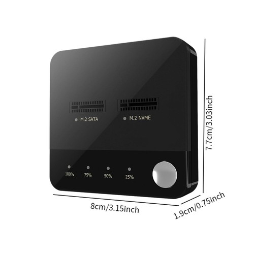 M.2 SATA M.2 NVMe Duplicator Docking Station portatile a 2 alloggiamenti per - Photo 5/7