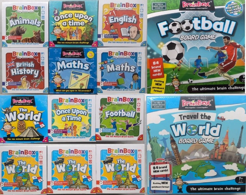 BRAINBOX educational memory card game board game MULTI LIST (DAMAGED BOX) NEW