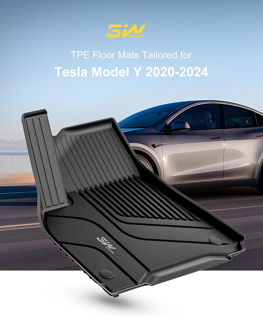 Element 3D-rubberen automatten, geschikt voor Tesla Model Y LR
