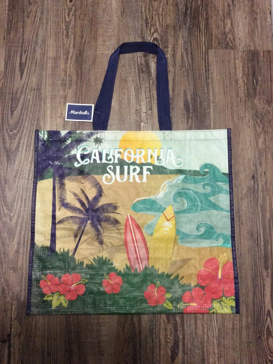 NEW Marshalls Large Shopping Tote Bag - CALIFORNIA SURF - Reusable  EcoFriendly