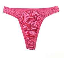 Satin Thong Hot Pink S
