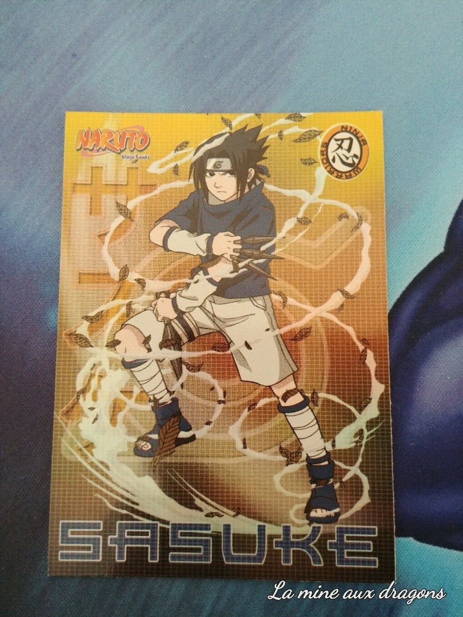 Carte Holo Naruto Ninja Ranks NW3 Panini Card CCG rare foil Sasuke