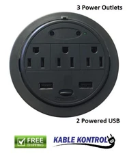 Kable Kontrol Home 'n' Office PowerTap Grommet Desktop Power Data Center