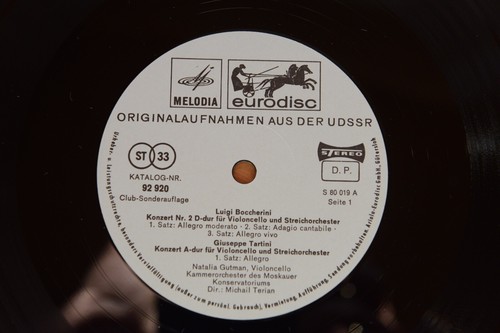 NATALIA GUTMAN Cellokonzerte Boccherini Tartini Vivaldi LP eurodisc 92920 - Bild 4 von 5
