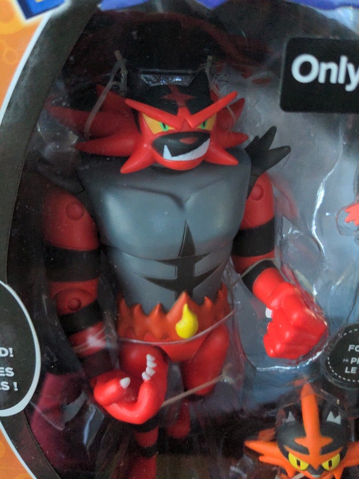 NEW RARE Pokemon Incineroar Evolution Set Gamestop Exclusive Action