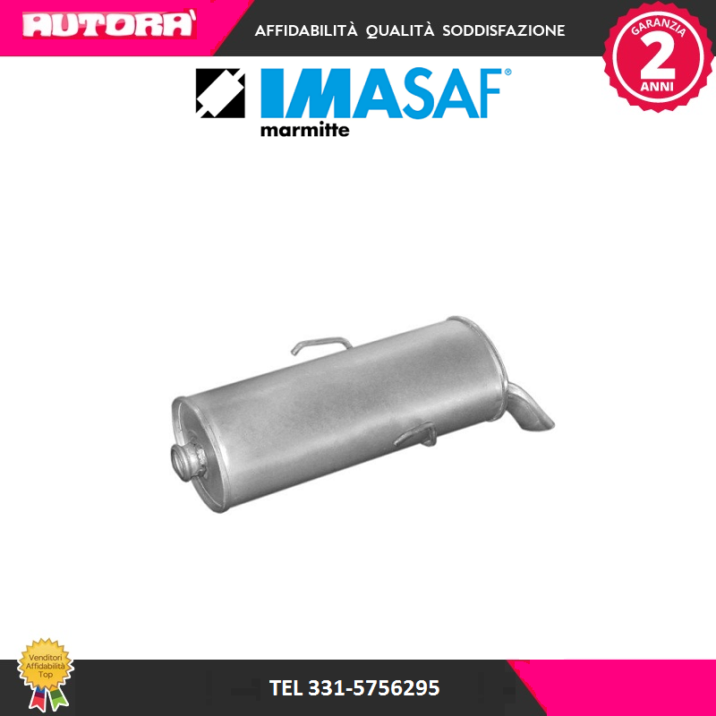 Silenziatore Posteriore Imasaf 26.91.07 - Ricambio Per Scarico Auto - Foto 2