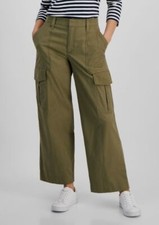 Tommy Hilfiger Women's Green Solid Modern Wide-Leg Cargo Pants Size 8