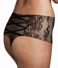 MAIDENFORM Sexy Secretly Smoothing BLACK Waistline Thong Panty NEW Womens Sz S