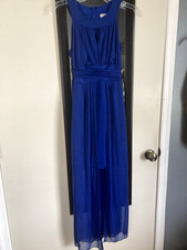 Sweet Storm Formal Dress Blue Sleeveless Zip Mini/Maxi Small Good Condition