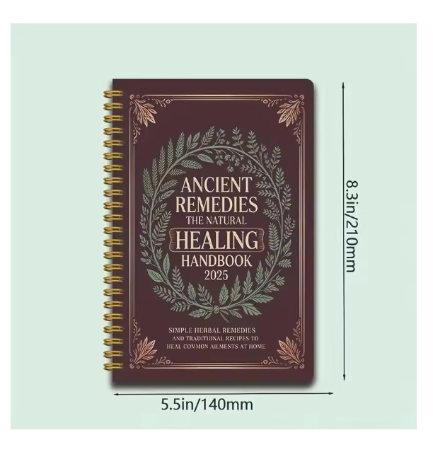 ANCIENT REMEDIES THE NATURAL HEALING HANDBOOK 2025 SPIRAL-BOUND GUIDE Notebook