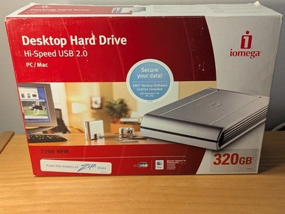 Iomega Desktop Hard Drive, 320 GB 7200 RPM Hi-Speed USB 2.0 Pc/Mac