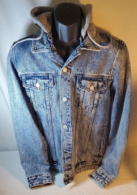 Blank NYC Denim Designer Jean Jacket Women's Medium Distressed Blue Cotton