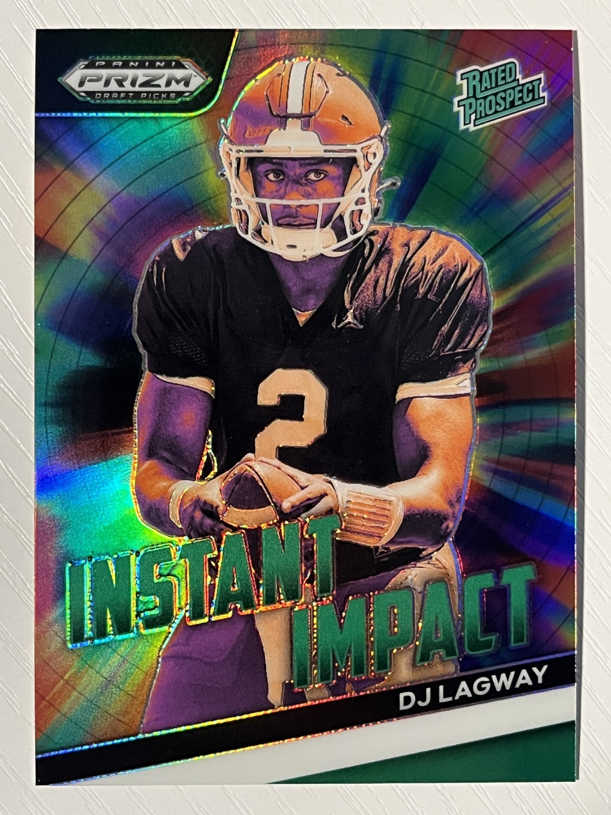 DJ Lagway 2024 Panini Prizm Draft Picks Instant Impact Green Prizm Florida