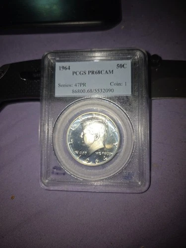1964 PCGS Proof 68 Cameo Kennedy Silver Half Dollar