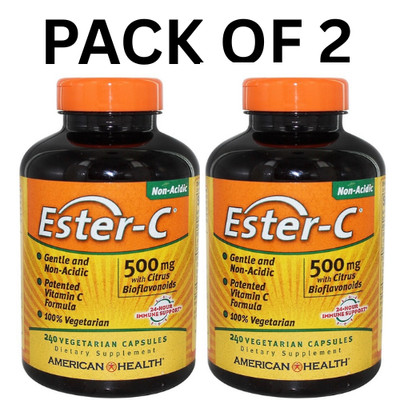 American Health 500 mg Ester-C with Citrus   240 Vegetarian Capsules (Pack of 2)