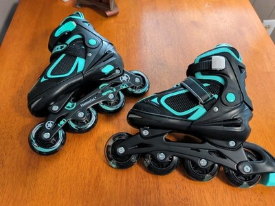 MammyGol Inline Skates Adjustable Roller Skates for Youth Teel M US 1-4 EU 32-36