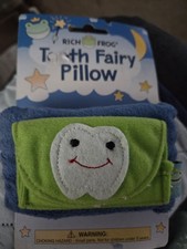 Rich Frog Boy Tooth Fairy Pillow and Tooth Keepsake, Blue - 4" NEW 2 Pcs
