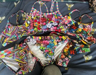 Bundle 3x Bikini Swimwear Bright Stylish Girls Aged 12 Beach Holiday Summer